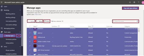 Manage applications .